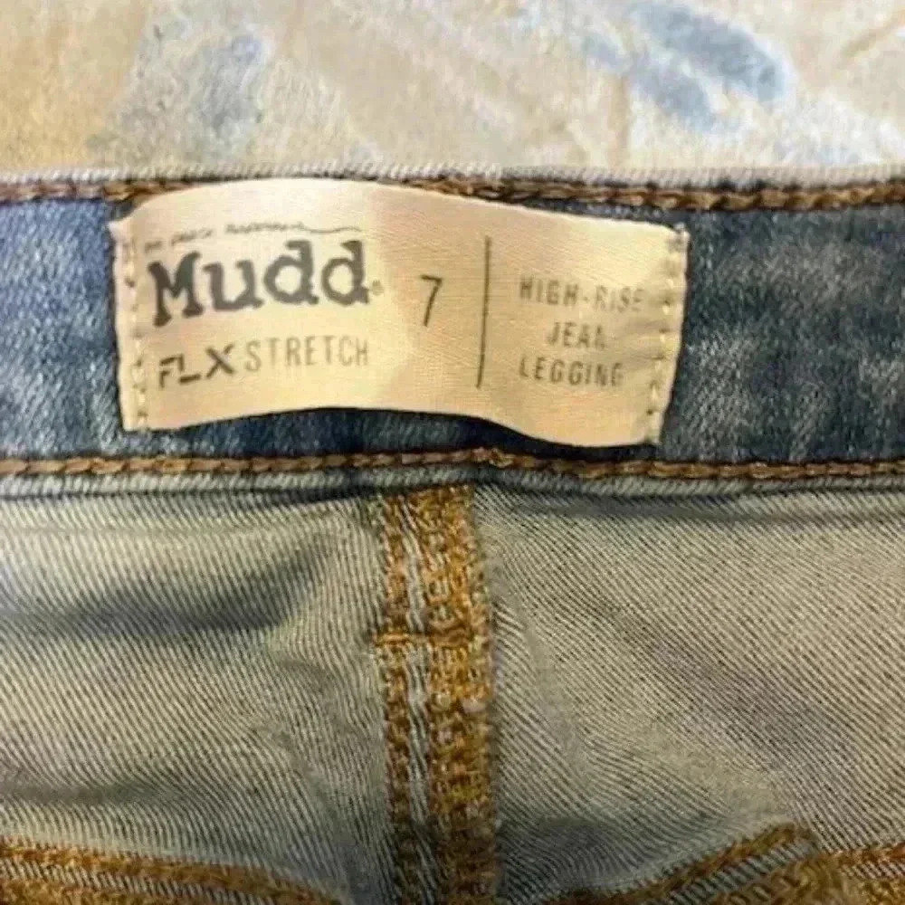 Mudd FLX stretch high rise jegging, sz 7 - Picture 6 of 7